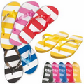 Striped Adult Flip Flops